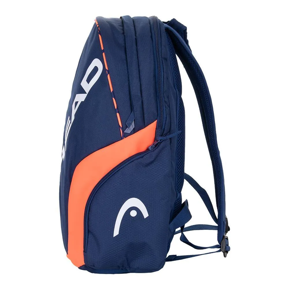 2019 Rebel Backpack Blue and Orange Tennis Bag