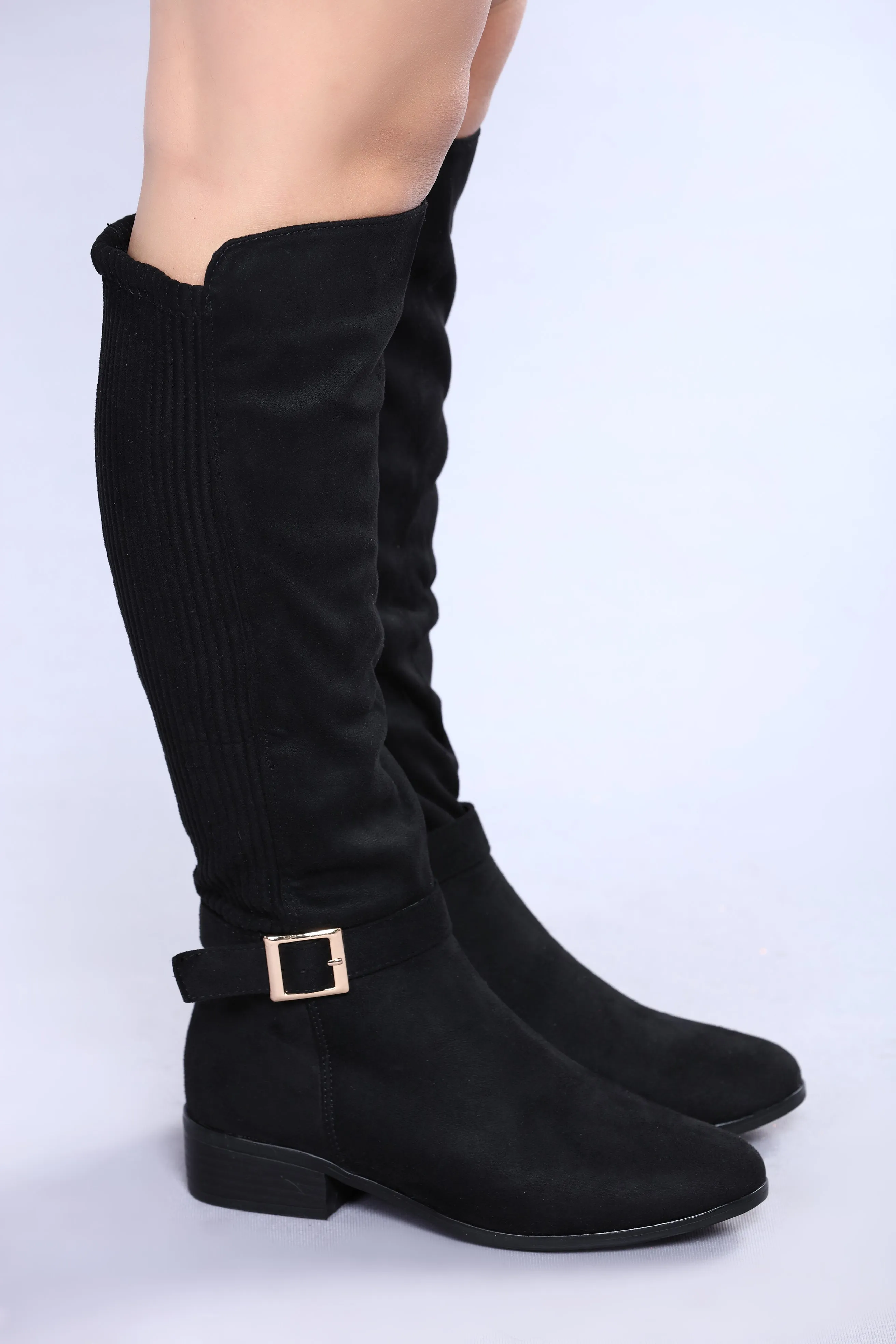 Alina Knee High Boot - Black