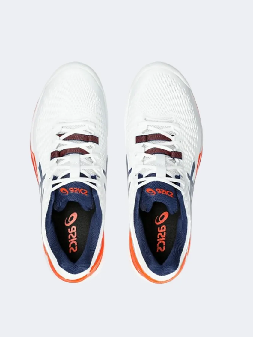 Asics Gel Resolution 9 Men Tennis Shoes White/Blue Expanse