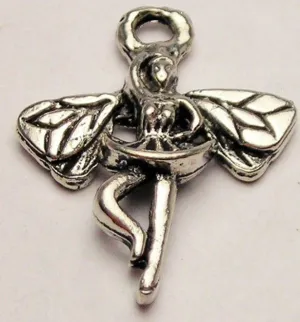 Ballerina Fairy Genuine American Pewter Charm