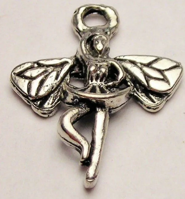 Ballerina Fairy Genuine American Pewter Charm