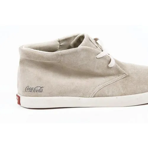 Beige 43 EUR - 10 US Coca Cola mens ankle boot CCA0526 KRUNNER MIX CREAM