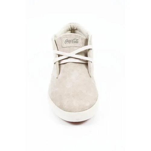 Beige 43 EUR - 10 US Coca Cola mens ankle boot CCA0526 KRUNNER MIX CREAM