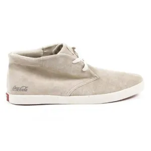 Beige 43 EUR - 10 US Coca Cola mens ankle boot CCA0526 KRUNNER MIX CREAM