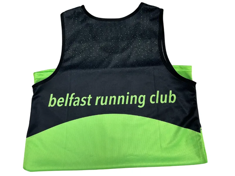 Belfast Running Club Ladies Vest (Black/Green)