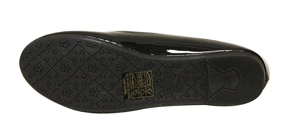 Bella Marie Stacy-11 Women's round toe patent leather slip on boat ballet flat shoes
