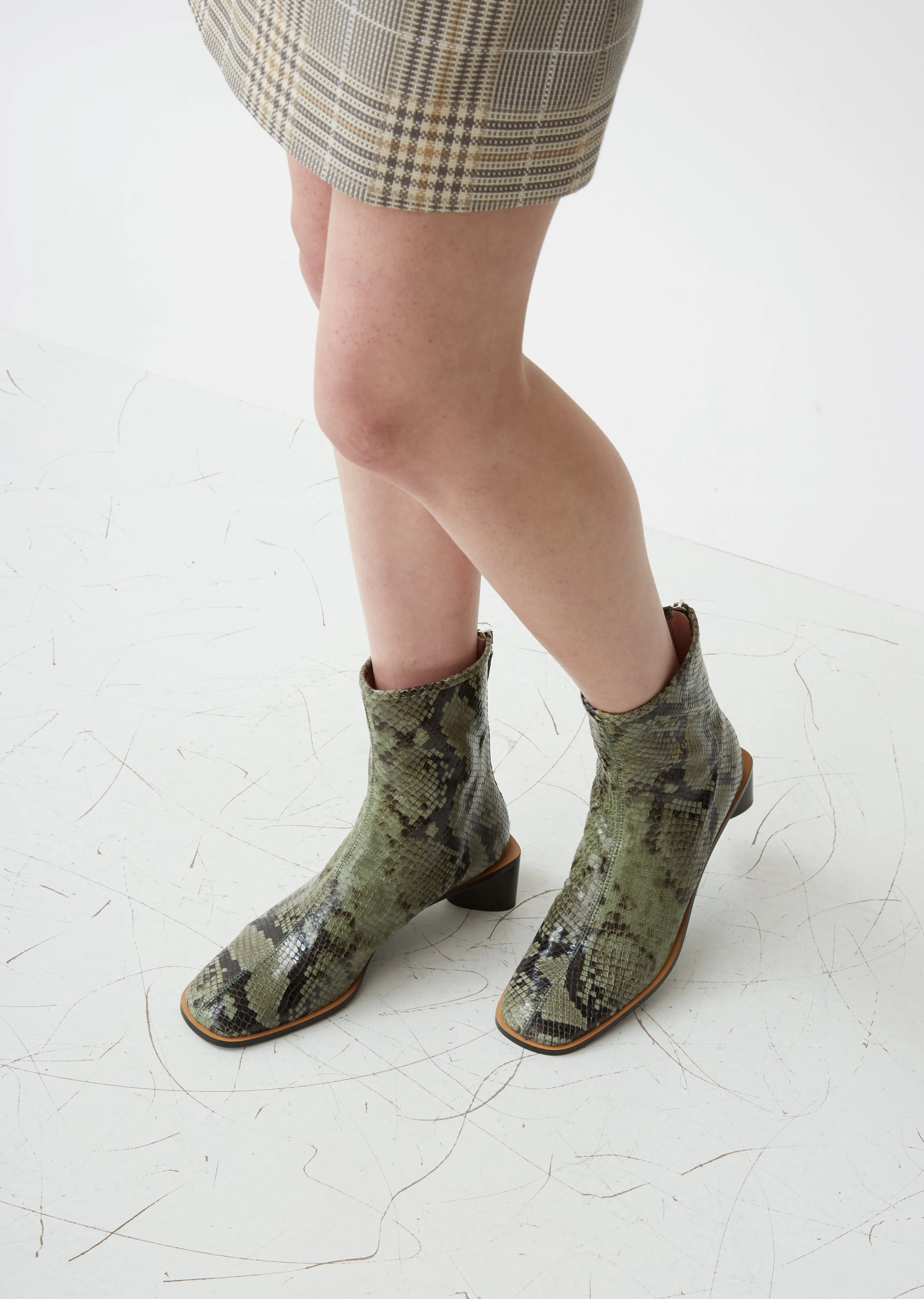 Bertine Snake Ankle Boots