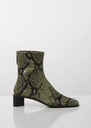 Bertine Snake Ankle Boots
