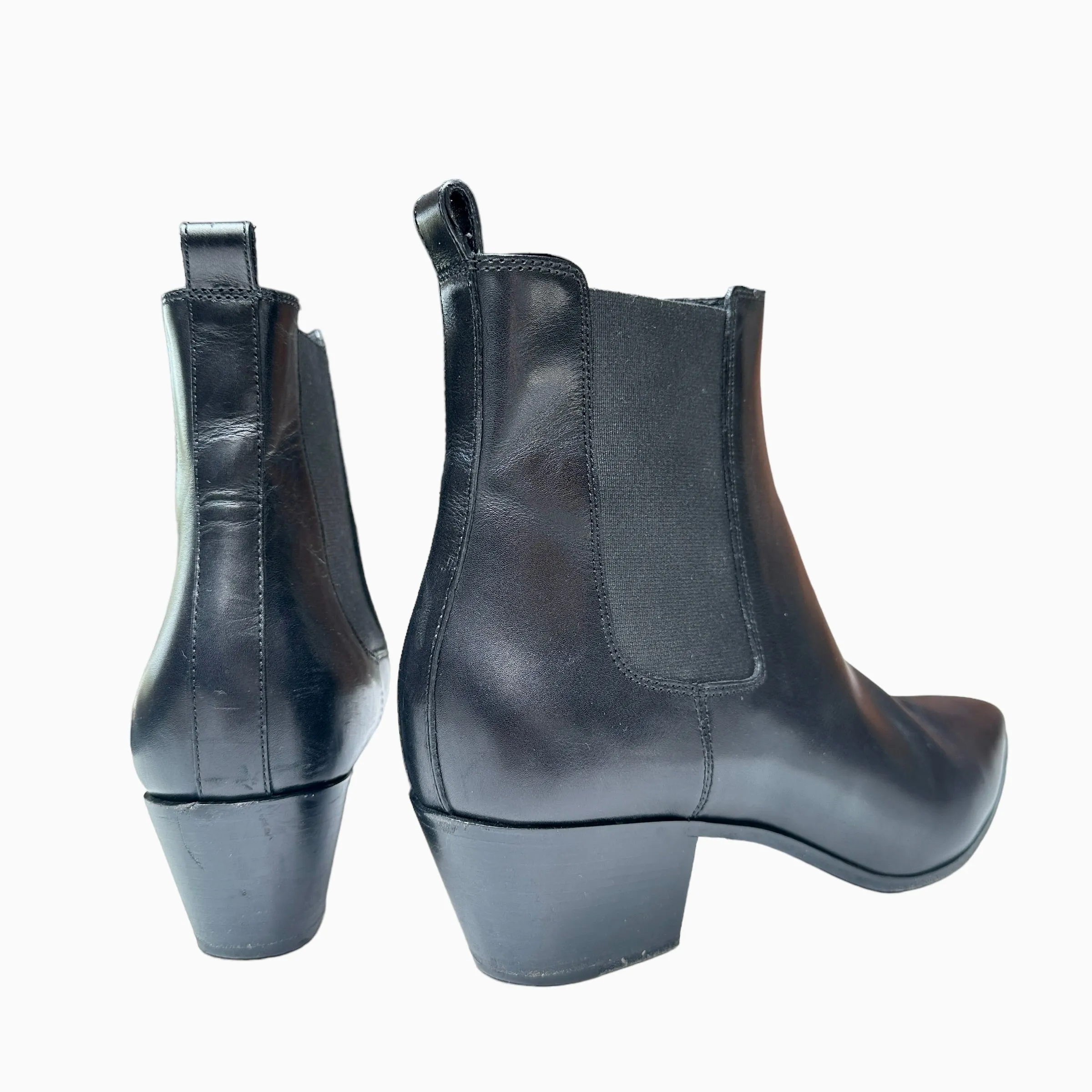 Black Leather Boots - 10