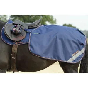 Bucas Therapy Quarter Sheet - Horse - Navy/Orange