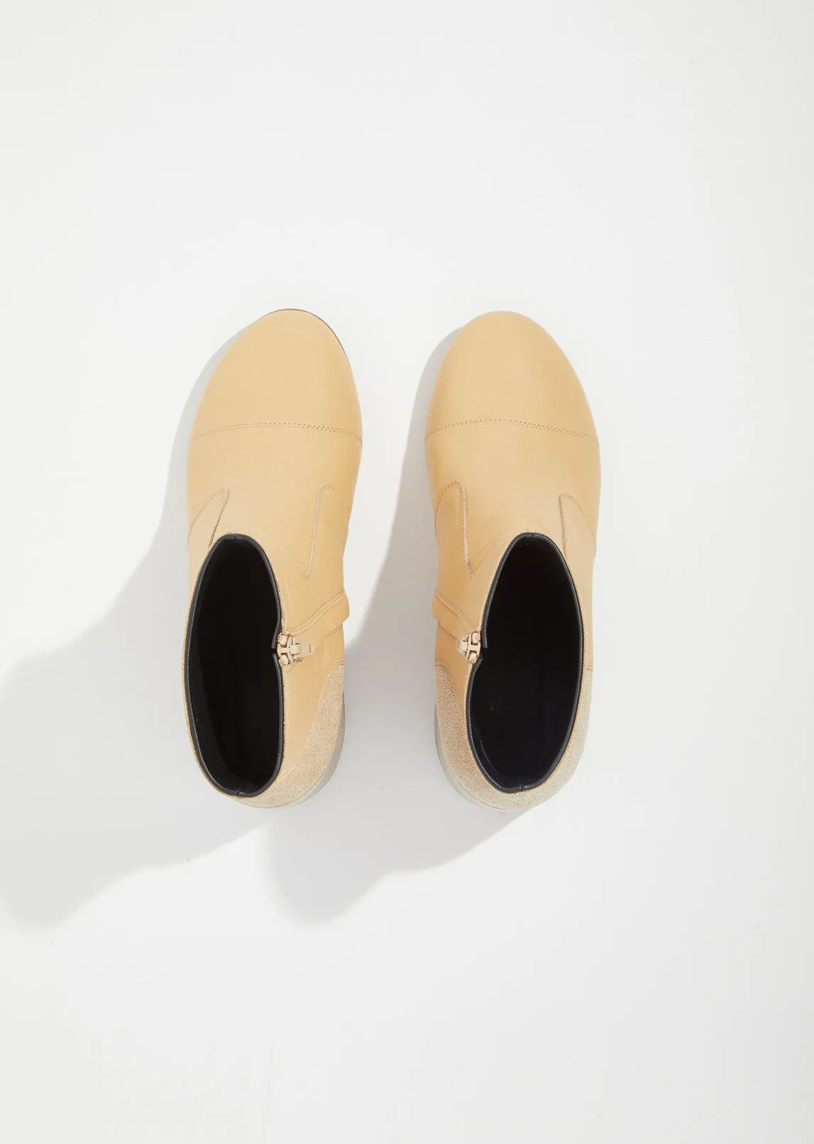 Buffalo Leather Ankle Boots
