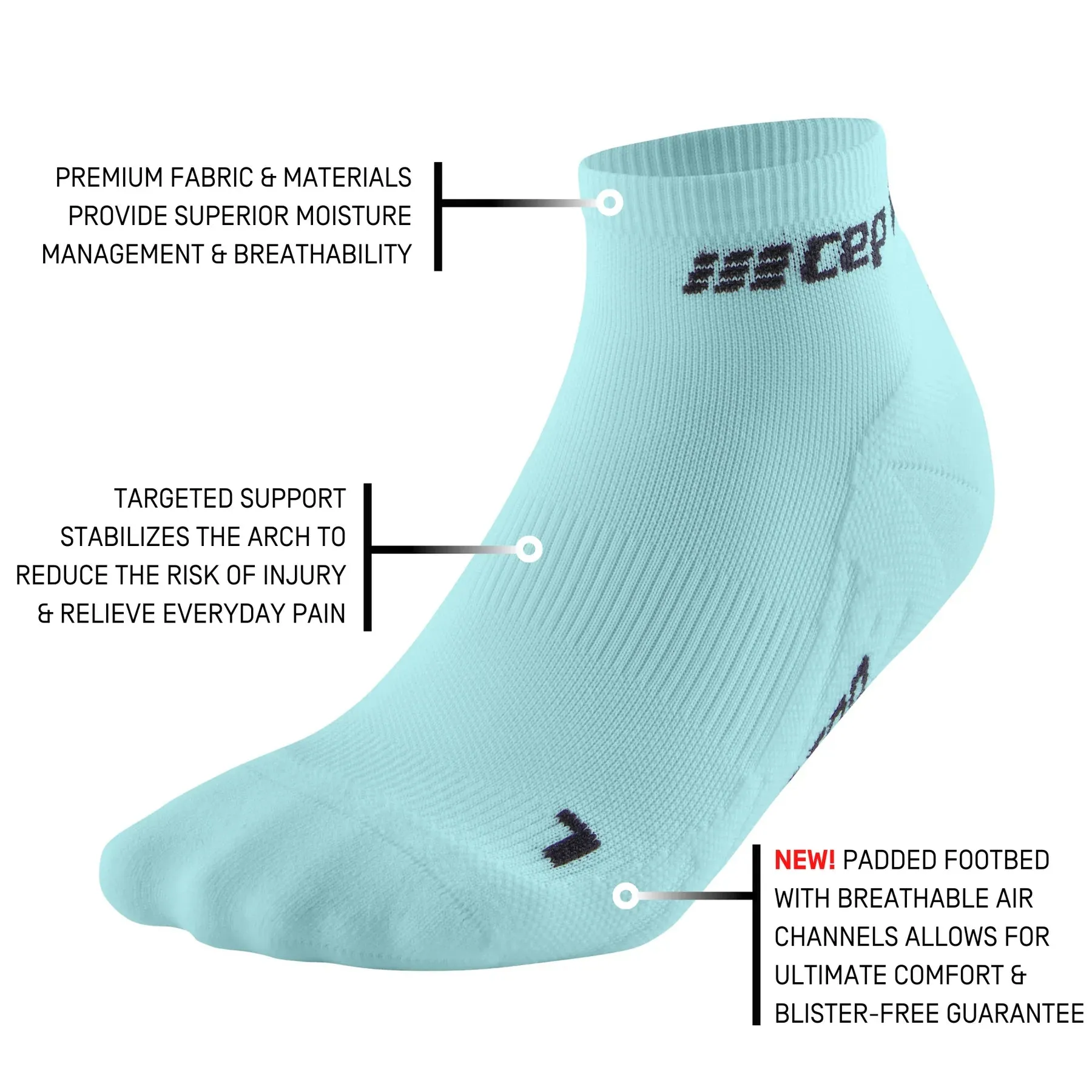CEP | The Run Low Cut Socks 4.0 | Women's | Light Blue