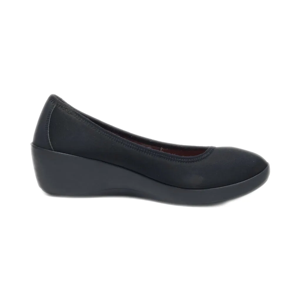 Crocs Wedge Shoes Fabric Black Colour For Women
