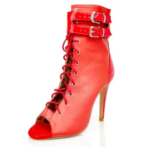 Dance Boots Red Sexy Dancing Boots for Heels Salsa Bachata Dance