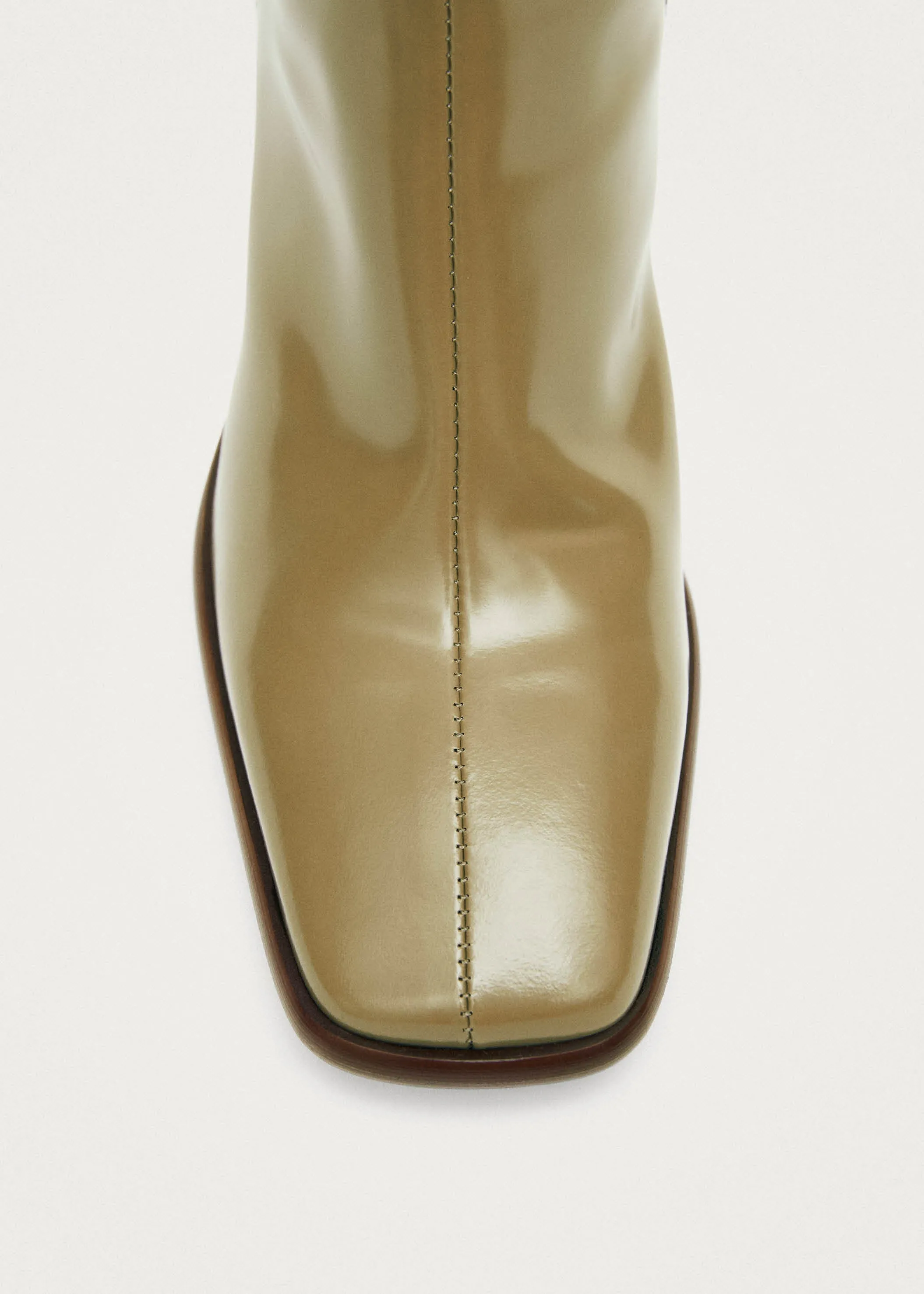 East Sleek Khaki Leather Boots