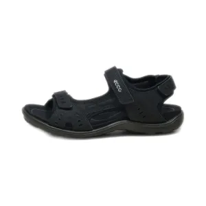 Ecco Flat Sandals Canvas Black Colour For Women