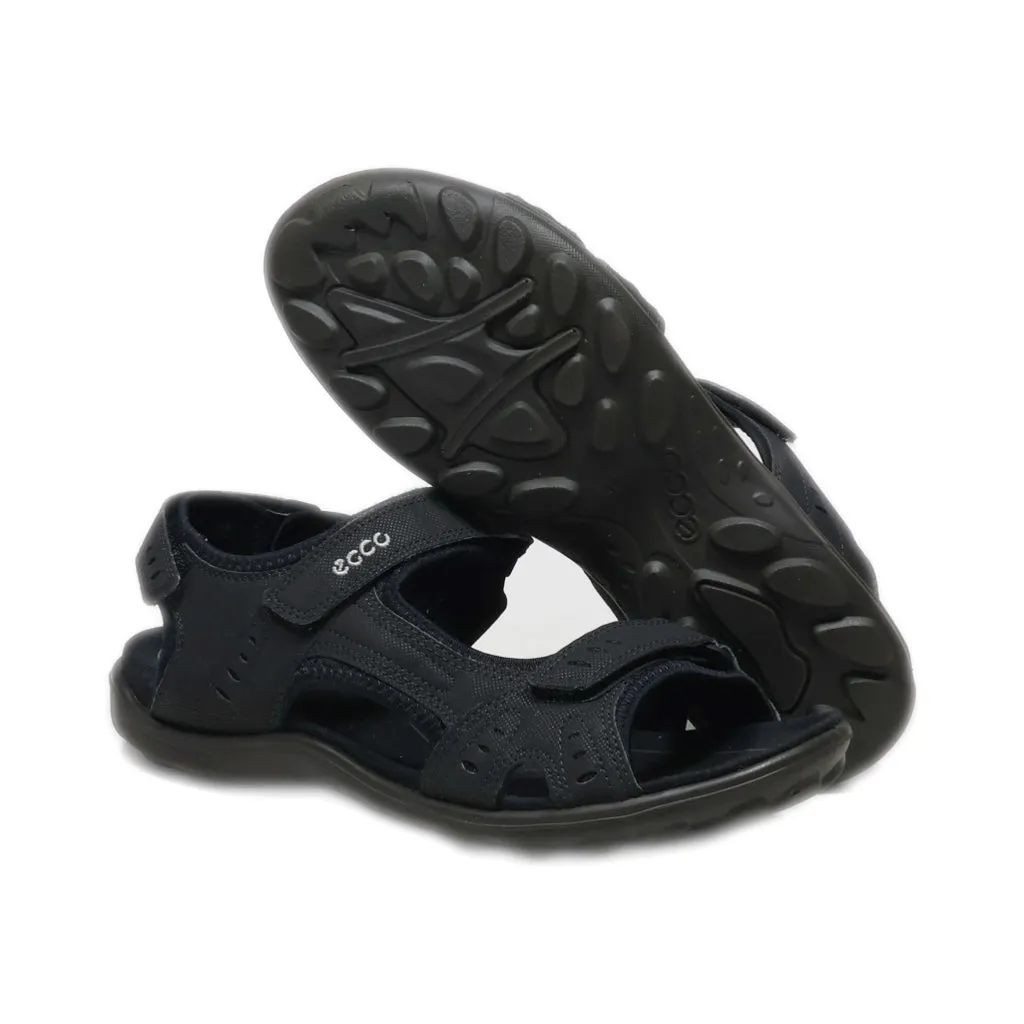 Ecco Flat Sandals Canvas Black Colour For Women