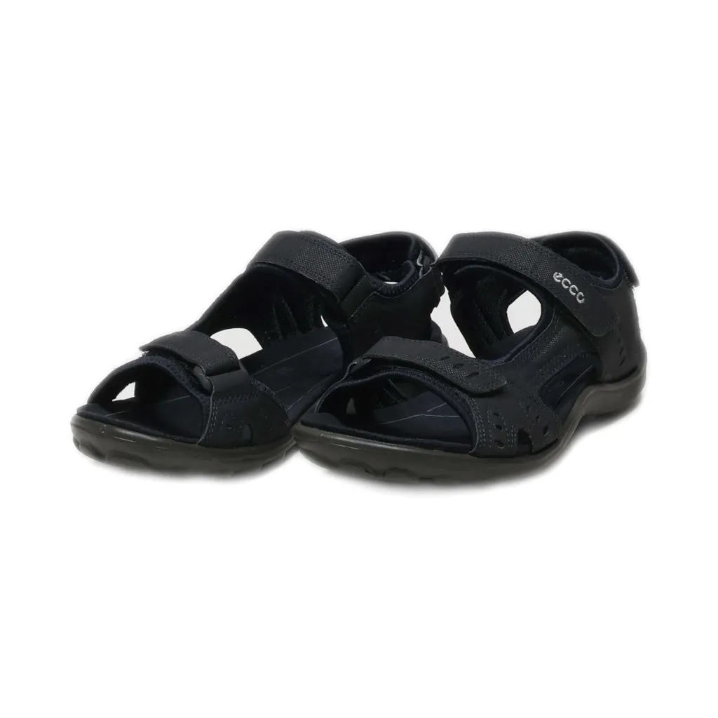 Ecco Flat Sandals Canvas Black Colour For Women