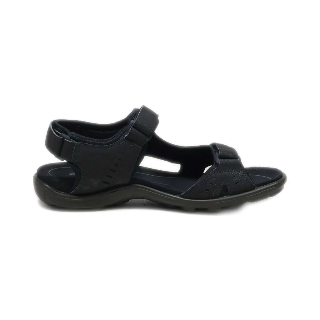 Ecco Flat Sandals Canvas Black Colour For Women
