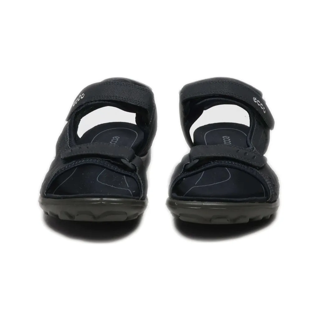 Ecco Flat Sandals Canvas Black Colour For Women
