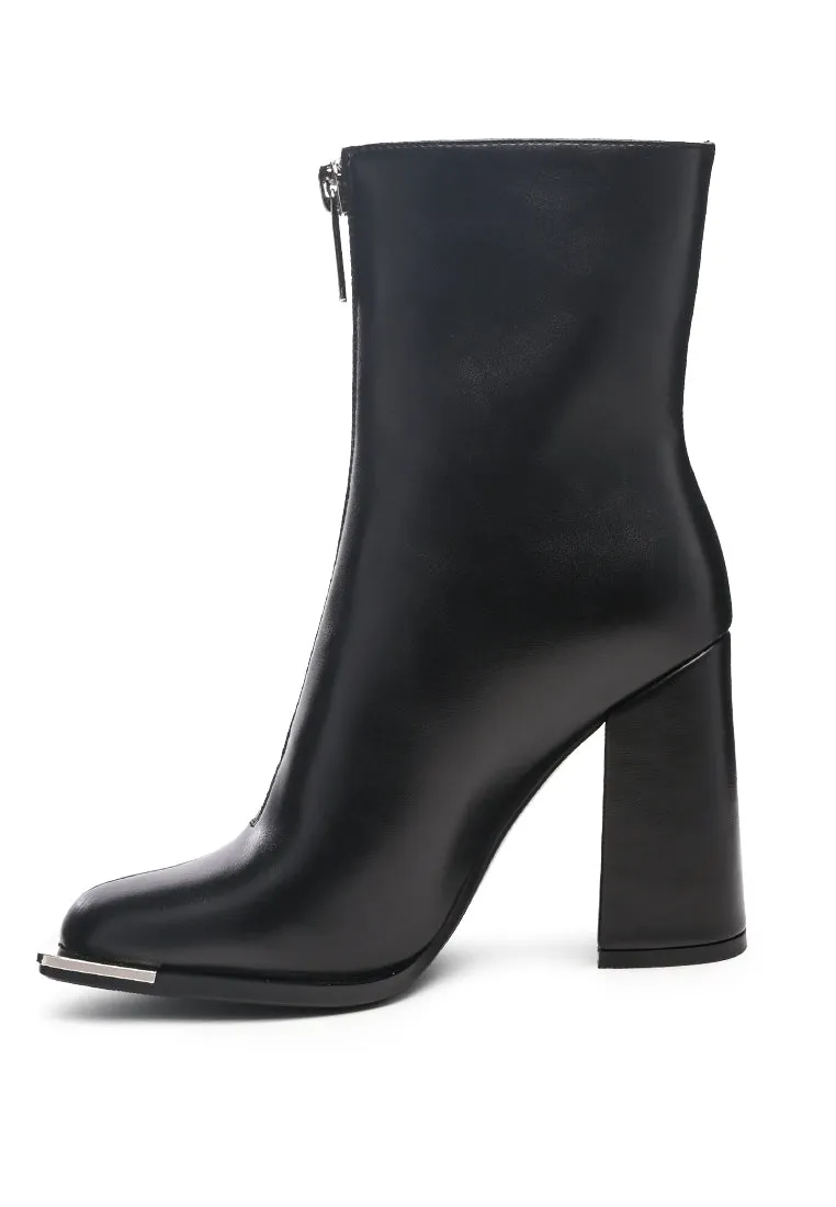 Flower Blade Almond Toe Ankle Boot