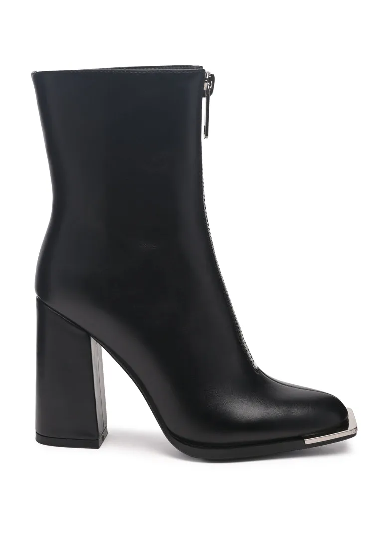 Flower Blade Almond Toe Ankle Boot