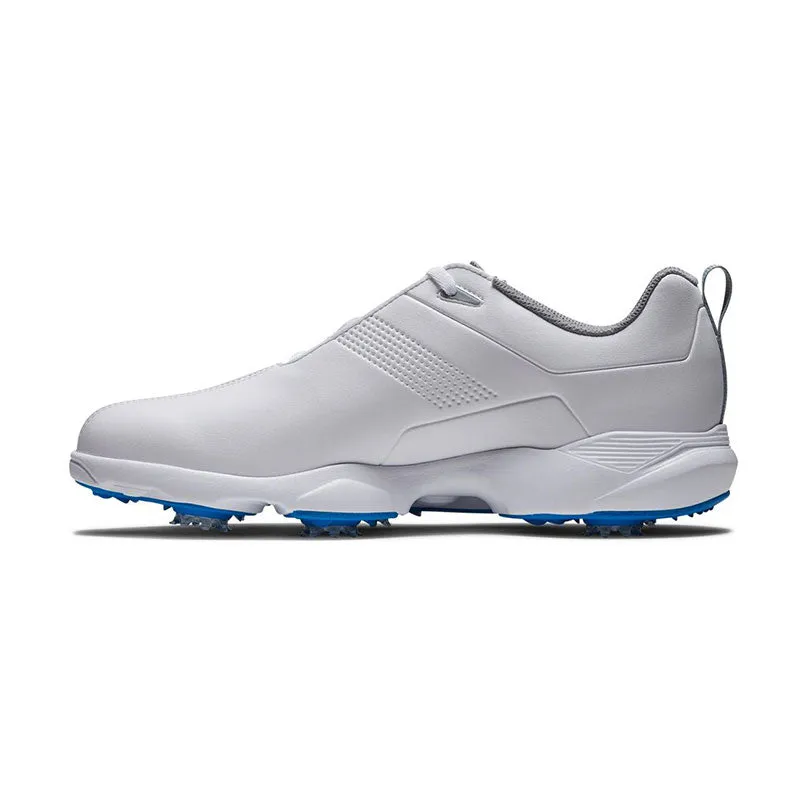 FOOTJOY Ecomfort Men's Spiked Shoes (White/Grey/Blue)