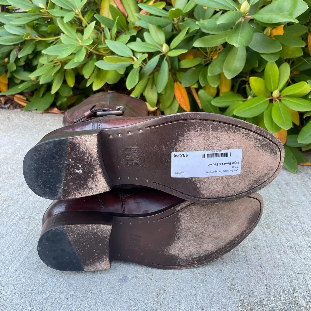 Frye Melissa Belted Tall Boots - Size 6