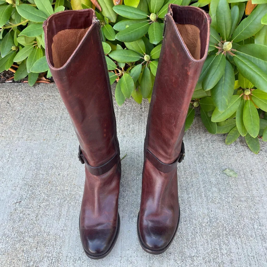 Frye Melissa Belted Tall Boots - Size 6