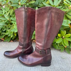 Frye Melissa Belted Tall Boots - Size 6