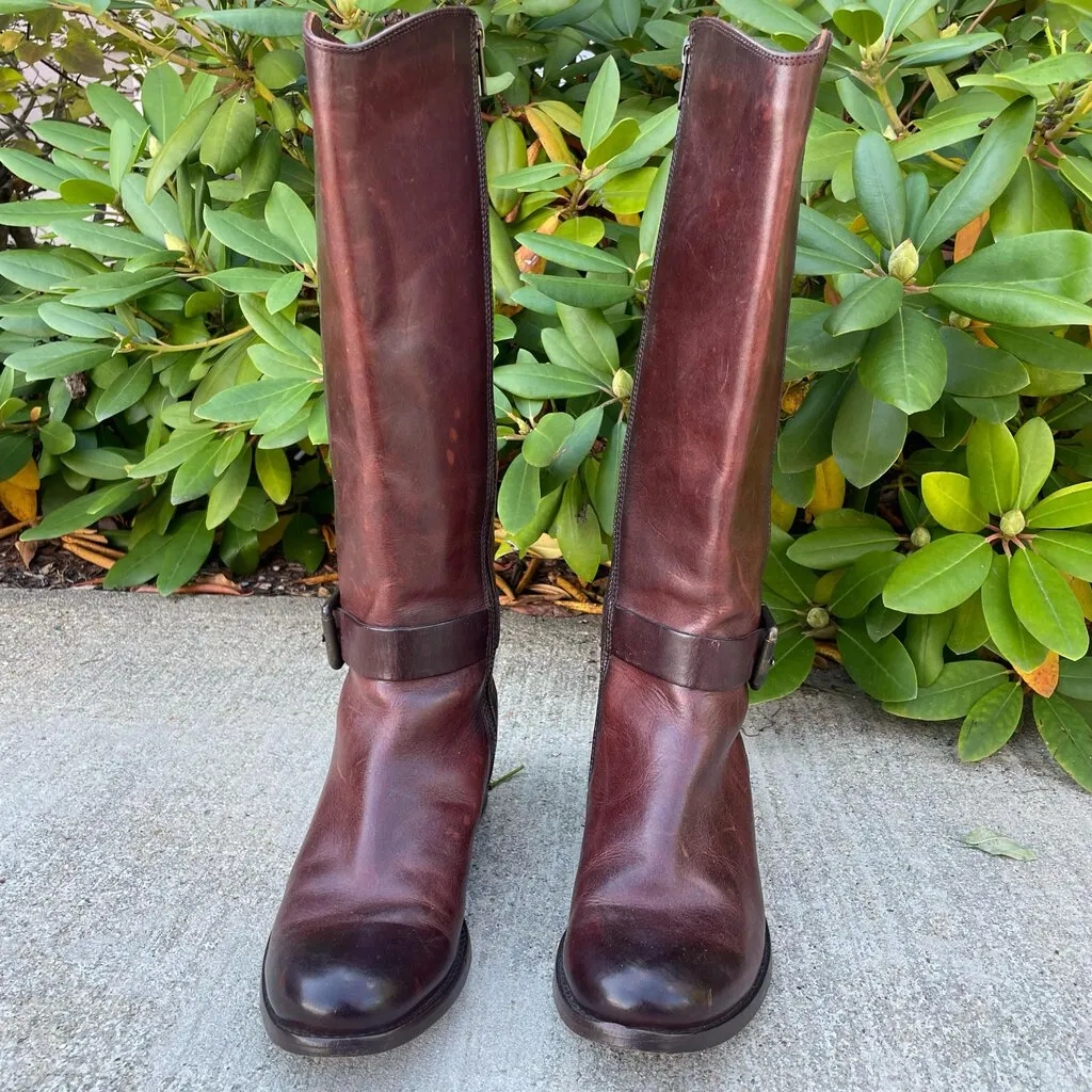 Frye Melissa Belted Tall Boots - Size 6