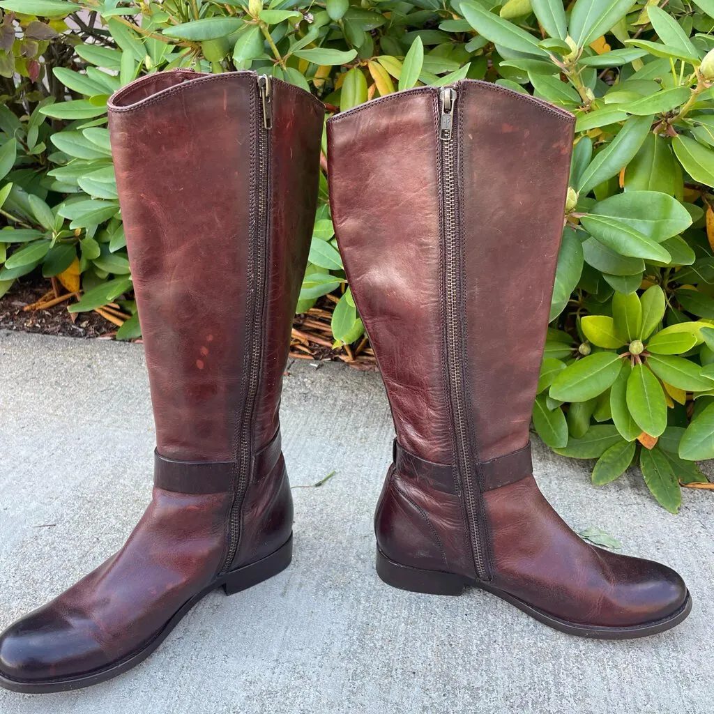 Frye Melissa Belted Tall Boots - Size 6