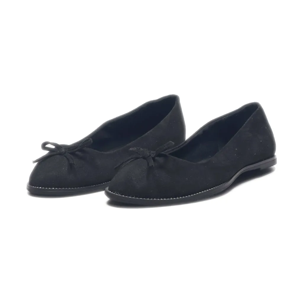 Graceland Ballerinas Suede Black Colour For Women