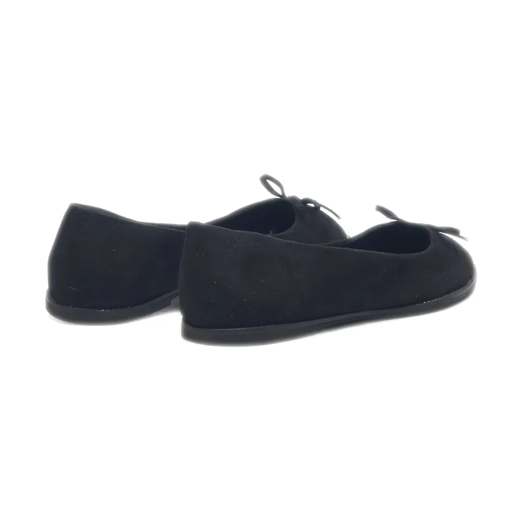 Graceland Ballerinas Suede Black Colour For Women