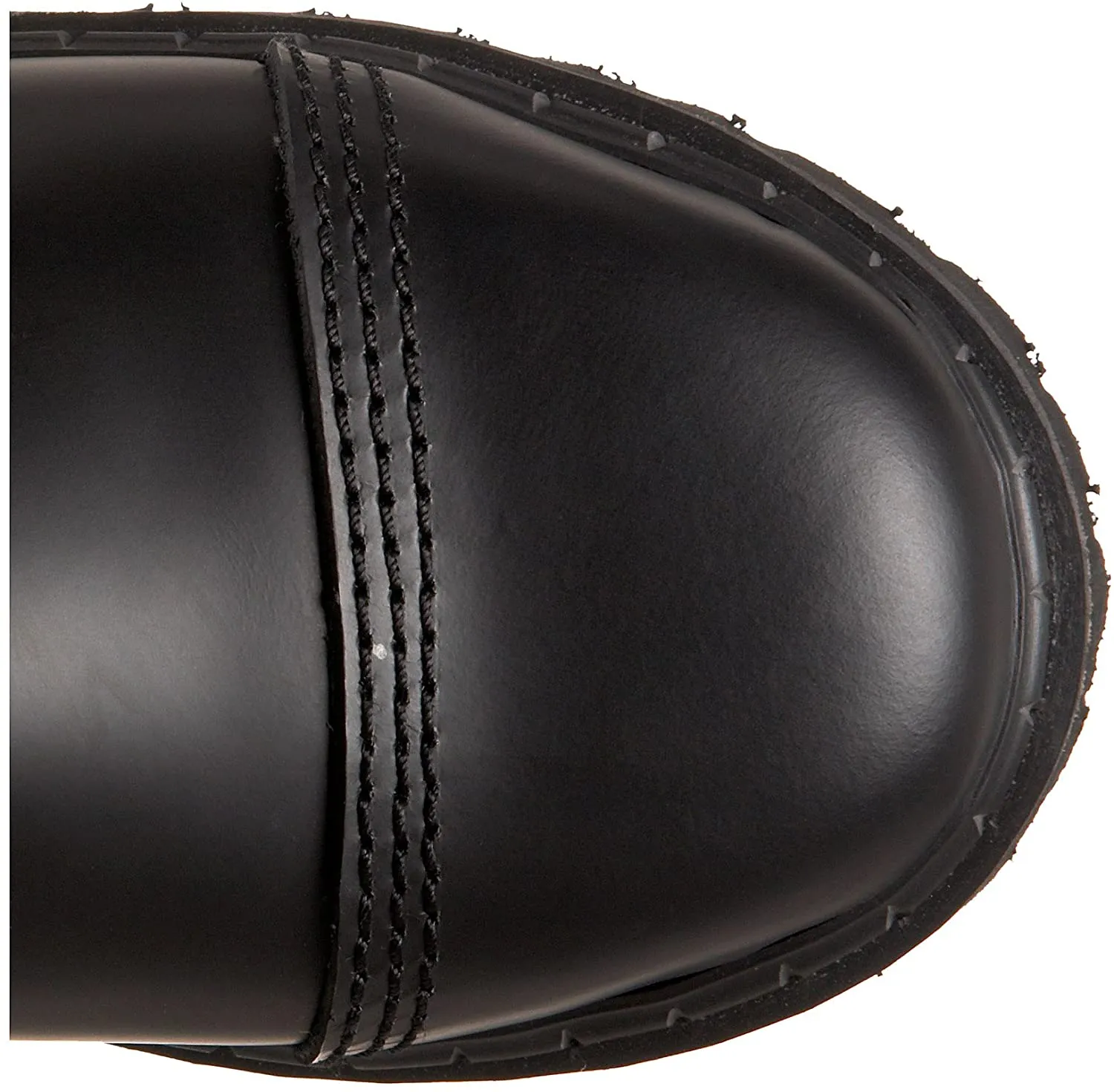 Gravel-10S Black Leather Lace-Up Mid-Calf Combat Boot w/ Studded Buckle