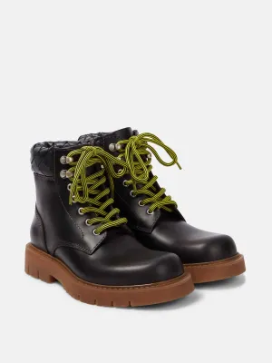 Haddock leather combat boots