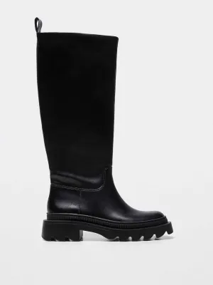 High boots with track sole