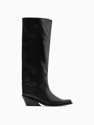 Knee-high leather cowboy boots