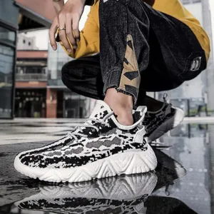 Lace-Up Colorblock Running Men's Sneakers