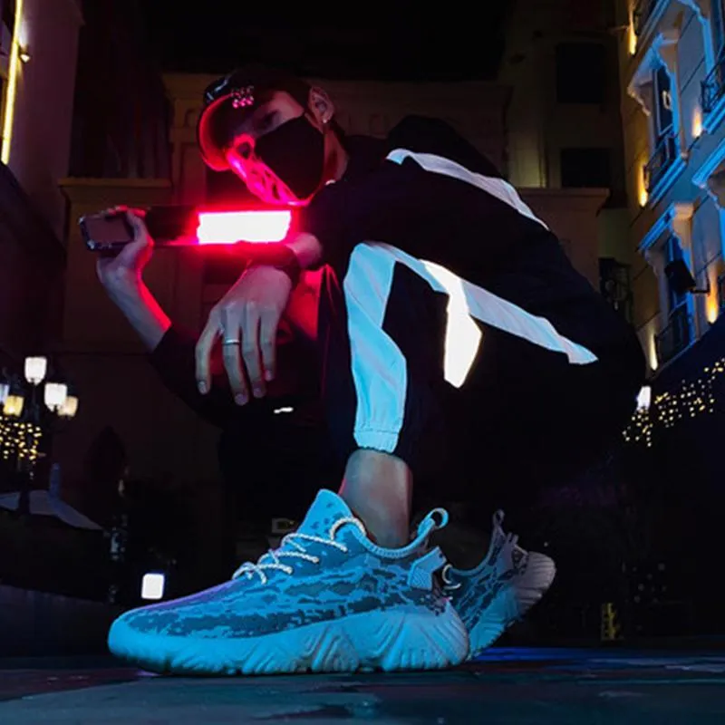 Lace-Up Colorblock Running Men's Sneakers
