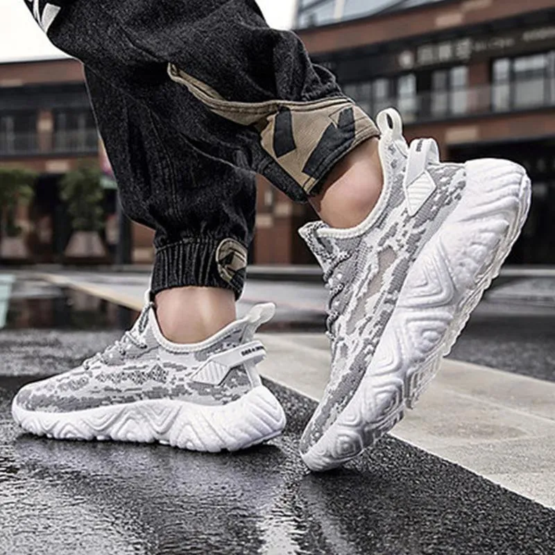 Lace-Up Colorblock Running Men's Sneakers