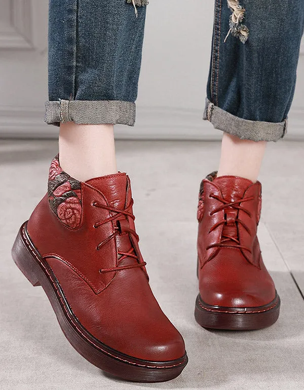Lace-Up Hand-Stitched Boots
