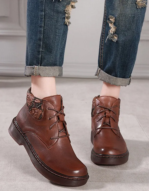 Lace-Up Hand-Stitched Boots