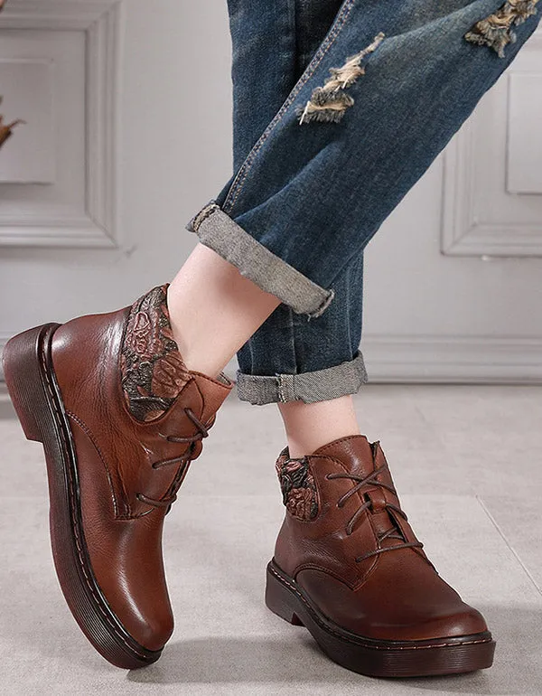 Lace-Up Hand-Stitched Boots