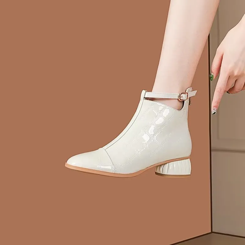 LuxeLeather Exotic Modish Ankle Boots