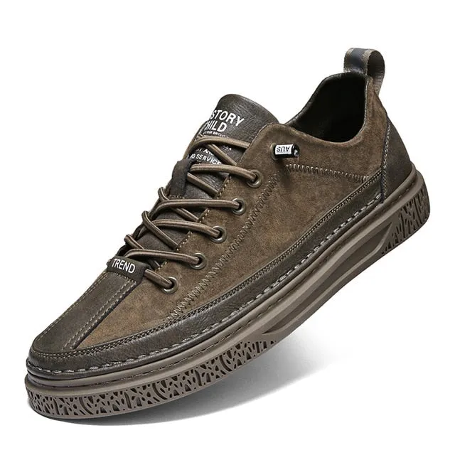 Luxury Suede Leather Men Handmade Shoes