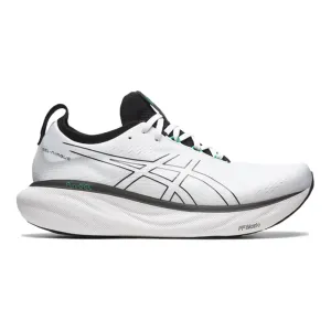 Men's Asics Gel-Nimbus 25, White/Black, 8 D Medium