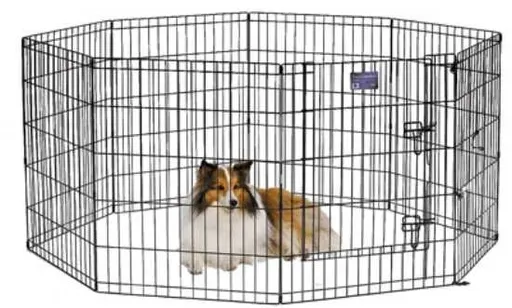Midwest Black 8 Panel Exercise Pen