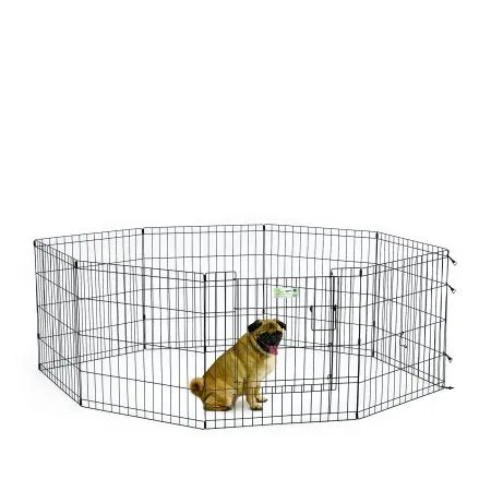 Midwest Black 8 Panel Exercise Pen