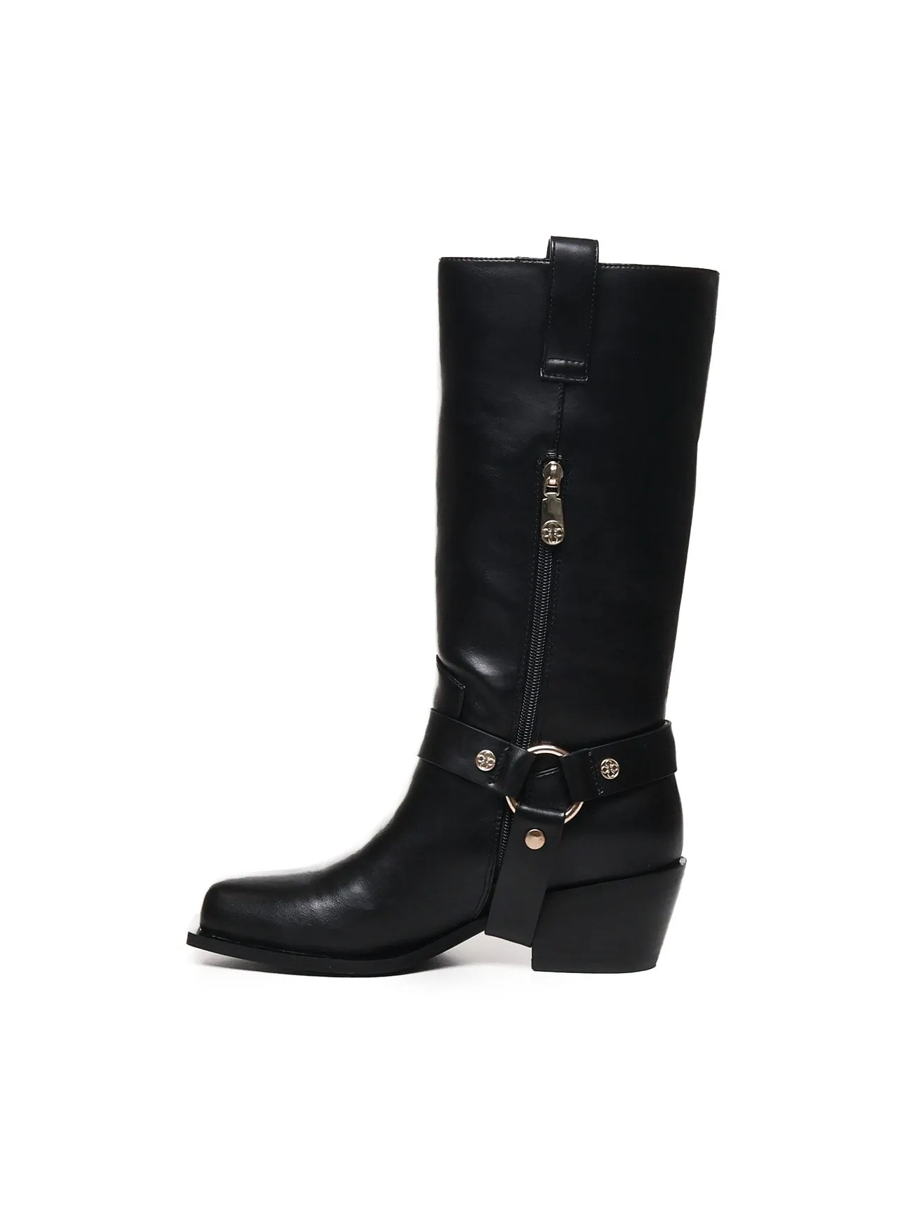 Mytte Black Calf Height Boots
